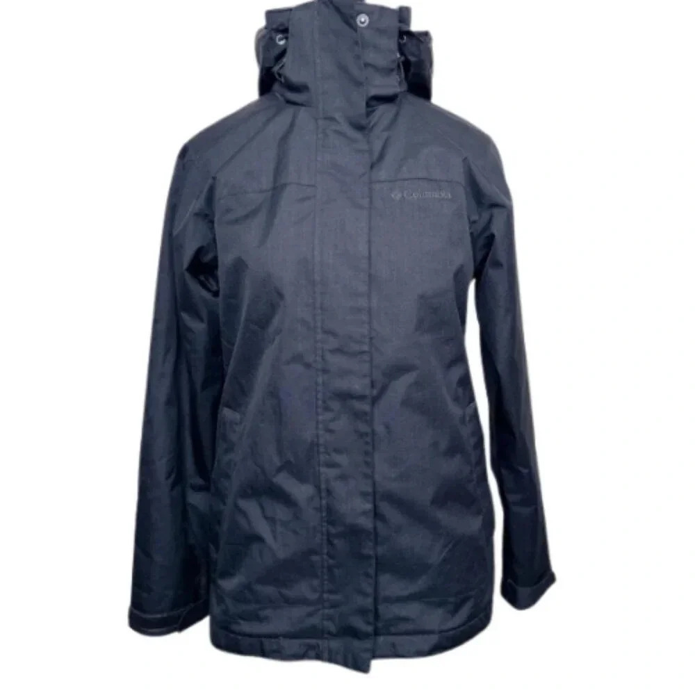 Columbia Womens Xsmall 3-In-1 Hooded Soft Shell Jacket In Black - Picture 1 of 16
